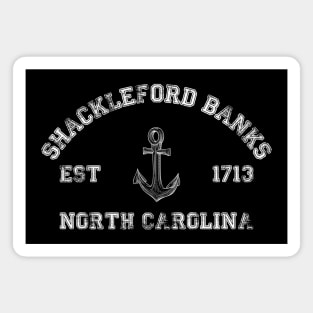 Shackleford Banks, North Carolina Vintage Nautical Anchor Retro Magnet